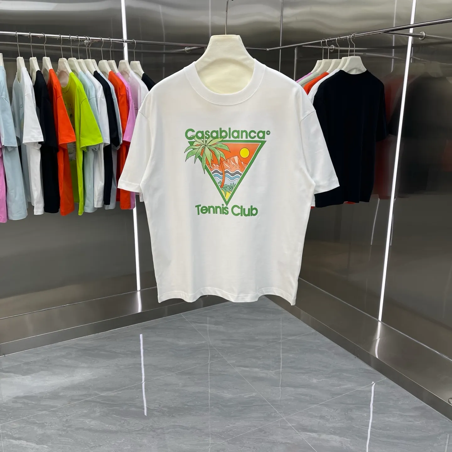 New Arrival Casablanca Classic Series T ～ ， ， 。 ， Classic ， In Stock ！ ：White Black Orange Pink（5 ） Size：S M L XL XXL